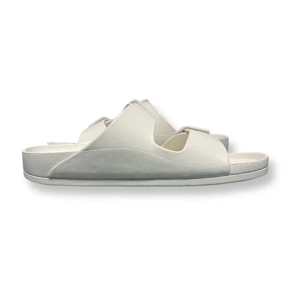 MIA Sandal Slides Buckle Straps Women’s 8 White - Picture 3 of 8